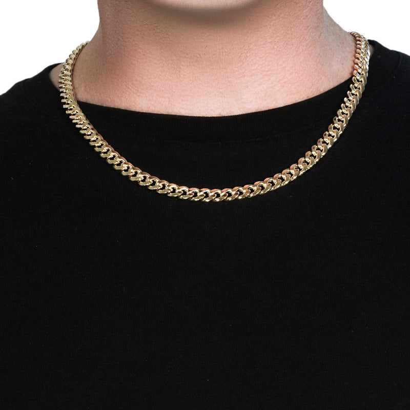 10k Yellow Gold Light Miami Cuban Chain (8.00 mm) - Premium Chains - Just $4367.99! Shop now at Pulse Designer Fashion