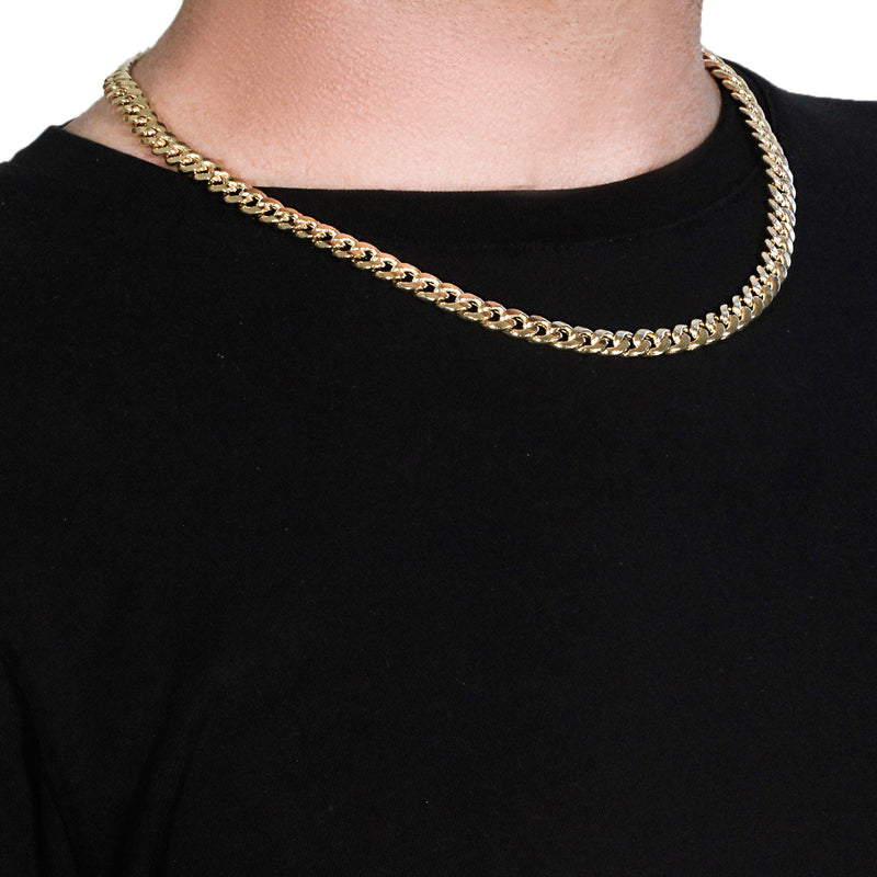 10k Yellow Gold Light Miami Cuban Chain (8.00 mm) - Premium Chains - Just $4367.99! Shop now at Pulse Designer Fashion