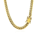 14k Yellow Gold Classic Miami Cuban Solid Chain (4.90 mm) - Premium Chains - Just $5638.99! Shop now at Pulse Designer Fashion