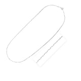 Sterling Silver Rhodium Plated Paperclip Chain (1.80 mm) - Premium Chains - Just $35.99! Shop now at Pulse Designer Fashion