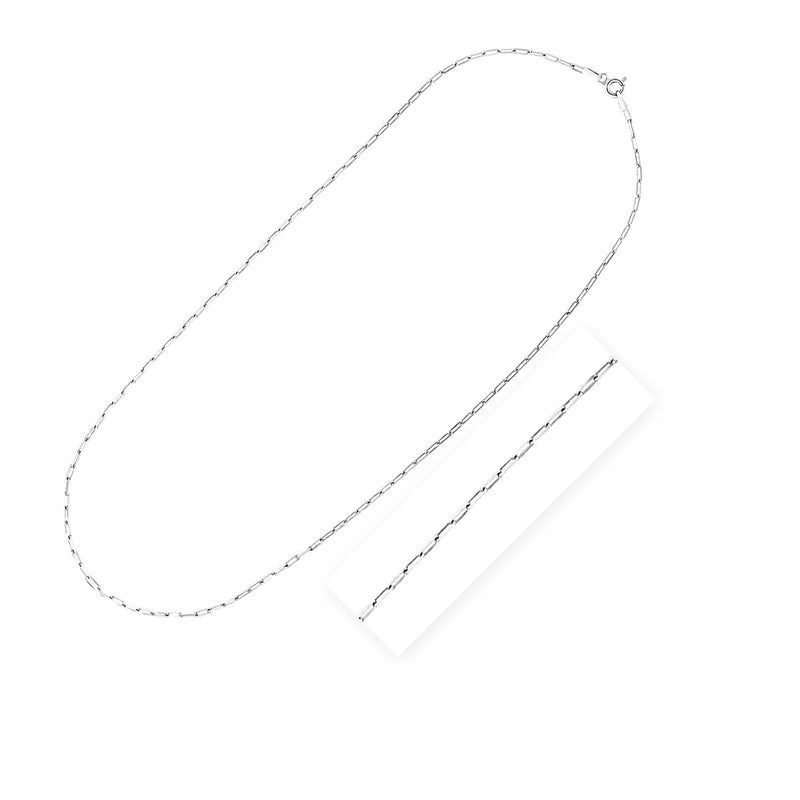 Sterling Silver Rhodium Plated Paperclip Chain (1.80 mm) - Premium Chains - Just $35.99! Shop now at Pulse Designer Fashion