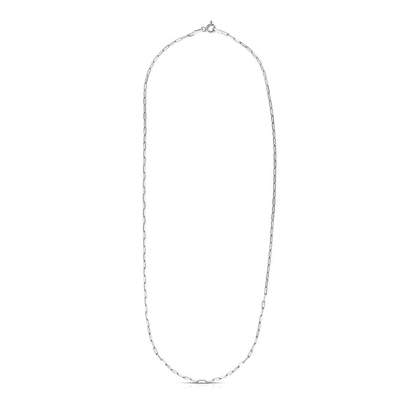 Sterling Silver Rhodium Plated Paperclip Chain (1.80 mm) - Premium Chains - Just $35.99! Shop now at Pulse Designer Fashion