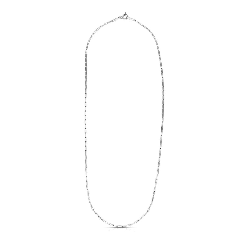 Sterling Silver Rhodium Plated Paperclip Chain (1.80 mm) - Premium Chains - Just $35.99! Shop now at Pulse Designer Fashion