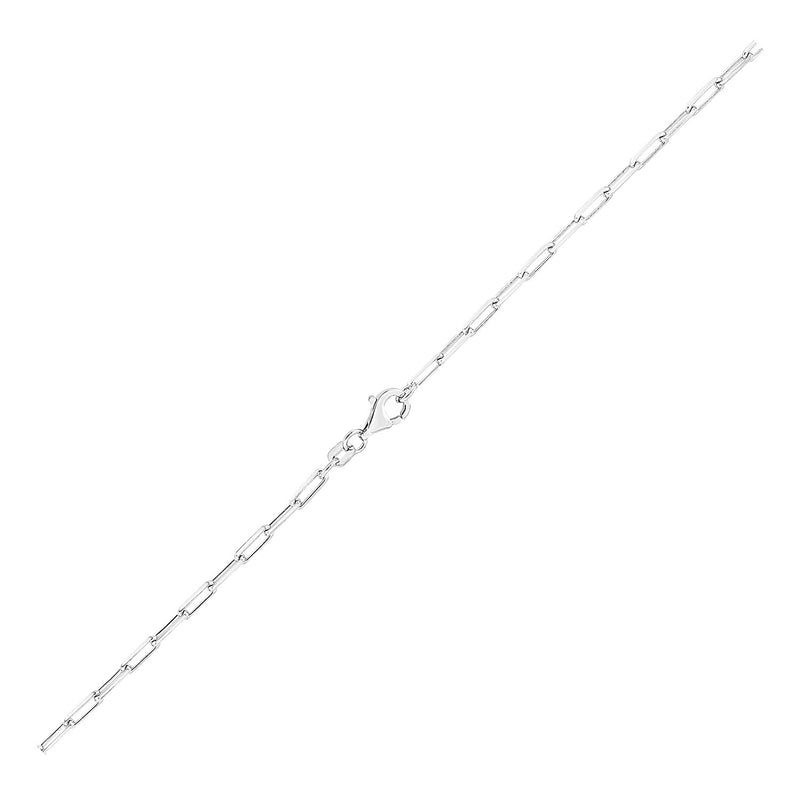 Sterling Silver Rhodium Plated Paperclip Chain (1.80 mm) - Premium Chains - Just $35.99! Shop now at Pulse Designer Fashion