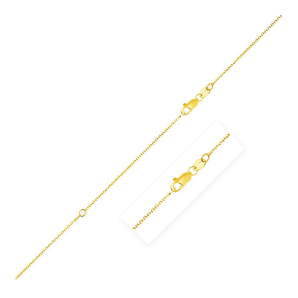 14k Yellow Gold Adjustable Cable Chain (1.10 mm) - Premium Chains - Just $308.99! Shop now at Pulse Designer Fashion