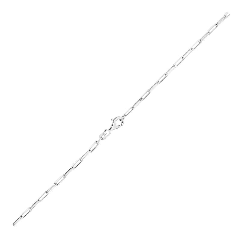 Sterling Silver Rhodium Plated Paperclip Chain (3.00 mm) - Premium Chains - Just $88.99! Shop now at Pulse Designer Fashion