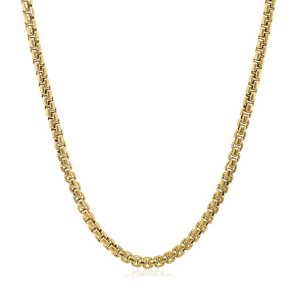 14k Yellow Gold Solid Round Box Chain (2.50 mm) - Premium Chains - Just $2259.99! Shop now at Pulse Designer Fashion