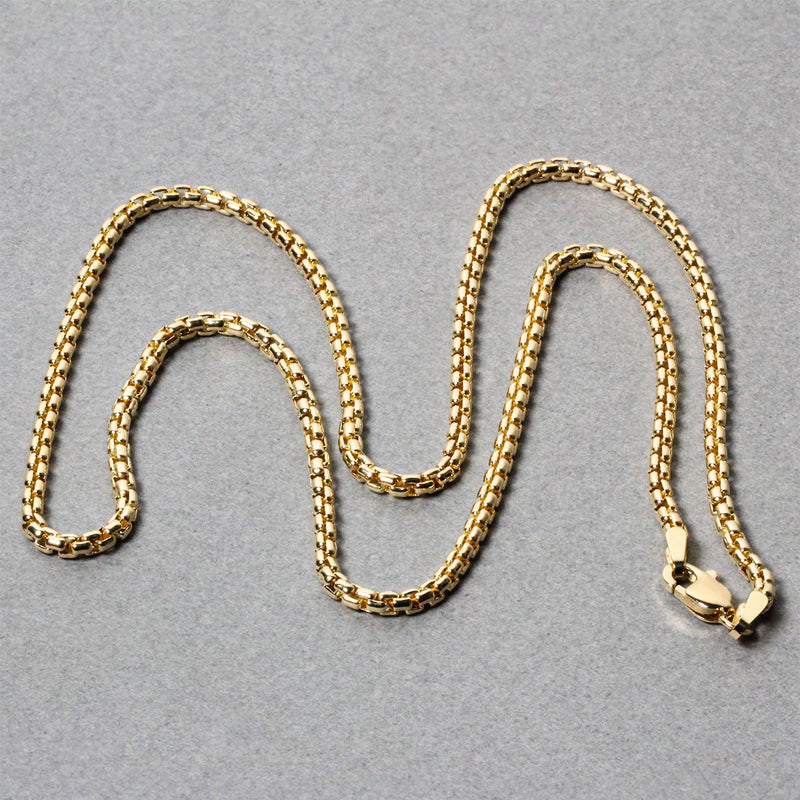 14k Yellow Gold Solid Round Box Chain (2.50 mm) - Premium Chains - Just $2259.99! Shop now at Pulse Designer Fashion