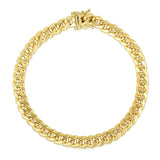 14k Yellow Gold Semi Solid Miami Cuban Bracelet (10.70 mm) - Premium Bracelets - Just $4366.99! Shop now at Pulse Designer Fashion