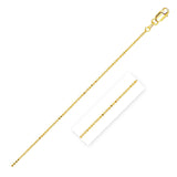 14k Yellow Gold Diamond Cut Bead Chain (0.90 mm) - Premium Chains - Just $277.99! Shop now at Pulse Designer Fashion