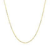 14k Yellow Gold Diamond Cut Bead Chain (0.90 mm) - Premium Chains - Just $277.99! Shop now at Pulse Designer Fashion