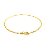 10k Yellow Gold Singapore Bracelet (1.50 mm) - Premium Bracelets - Just $105.99! Shop now at Pulse Designer Fashion