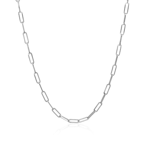 14K White Gold Delicate Paperclip Chain (2.10 mm) - Premium Chains - Just $464.99! Shop now at Pulse Designer Fashion