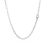 14K White Gold Delicate Paperclip Chain (2.10 mm) - Premium Chains - Just $464.99! Shop now at Pulse Designer Fashion