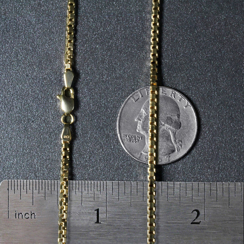 14k Yellow Gold Semi Solid Box Chain (2.10 mm) - Premium Chains - Just $1395.99! Shop now at Pulse Designer Fashion