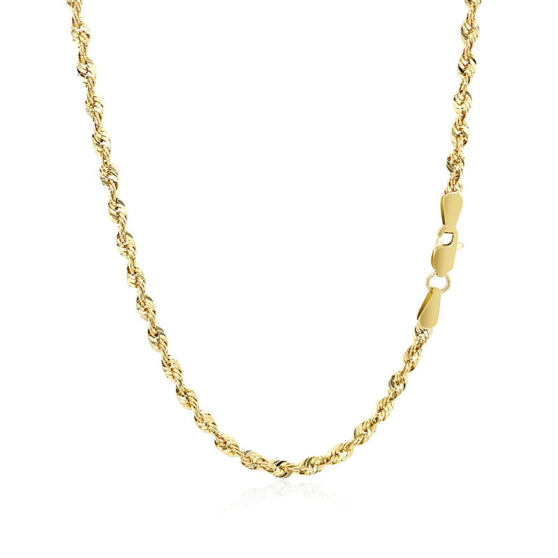 14k Yellow Gold Light Rope Chain (2.50 mm) - Premium Chains - Just $469.99! Shop now at Pulse Designer Fashion