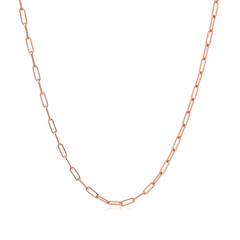 14K Rose Gold Fine Paperclip Chain (1.50 mm) - Premium Chains - Just $304.99! Shop now at Pulse Designer Fashion