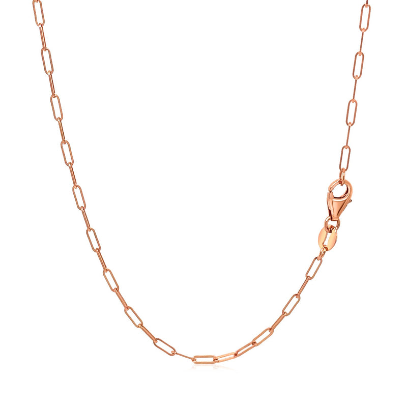 14K Rose Gold Fine Paperclip Chain (1.50 mm) - Premium Chains - Just $304.99! Shop now at Pulse Designer Fashion