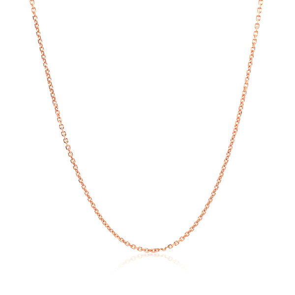 14k Rose Gold Diamond Cut Cable Link Chain (1.10 mm) - Premium Chains - Just $272.99! Shop now at Pulse Designer Fashion