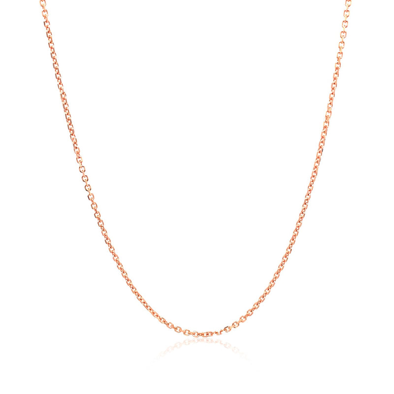 14k Rose Gold Diamond Cut Cable Link Chain (1.10 mm) - Premium Chains - Just $272.99! Shop now at Pulse Designer Fashion