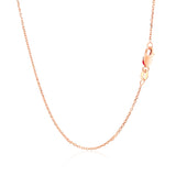 14k Rose Gold Diamond Cut Cable Link Chain (1.10 mm) - Premium Chains - Just $272.99! Shop now at Pulse Designer Fashion