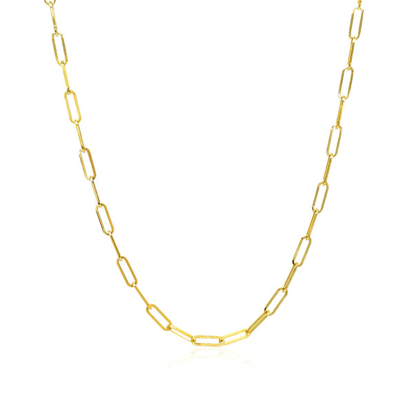 14K Yellow Gold Delicate Paperclip Chain (2.10 mm) - Premium Chains - Just $461.99! Shop now at Pulse Designer Fashion