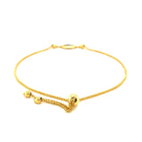 14k Yellow Gold Adjustable Evil Eye Bracelet (1.00 mm) - Premium Bracelets - Just $342.99! Shop now at Pulse Designer Fashion