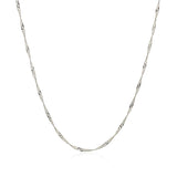 14k White Gold Singapore Chain (1.30 mm) - Premium Chains - Just $231.99! Shop now at Pulse Designer Fashion