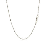 14k White Gold Singapore Chain (1.30 mm) - Premium Chains - Just $231.99! Shop now at Pulse Designer Fashion