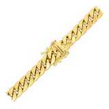 14k Yellow Gold Semi Solid Miami Cuban Chain (6.60 mm) - Premium Chains - Just $4947.99! Shop now at Pulse Designer Fashion