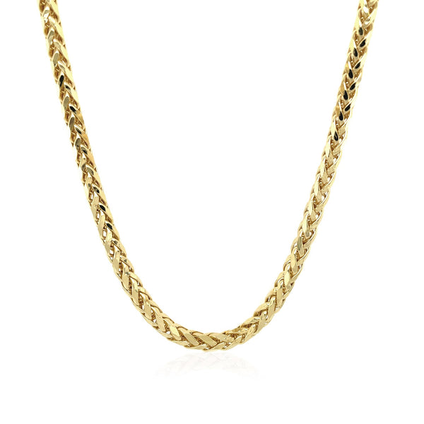 14k Yellow Gold Diamond Cut Round Franco Chain (3.20 mm) - Premium Chains - Just $1515.99! Shop now at Pulse Designer Fashion