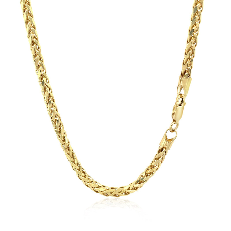 14k Yellow Gold Diamond Cut Round Franco Chain (3.20 mm) - Premium Chains - Just $1515.99! Shop now at Pulse Designer Fashion