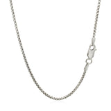 Sterling Silver Rhodium Plated Round Box Chain (1.50 mm) - Premium Chains - Just $64.99! Shop now at Pulse Designer Fashion