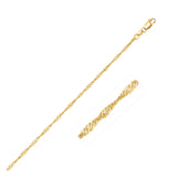 14k Yellow Gold Singapore Chain (1.30 mm) - Premium Chains - Just $227.99! Shop now at Pulse Designer Fashion