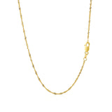 14k Yellow Gold Singapore Chain (1.30 mm) - Premium Chains - Just $227.99! Shop now at Pulse Designer Fashion