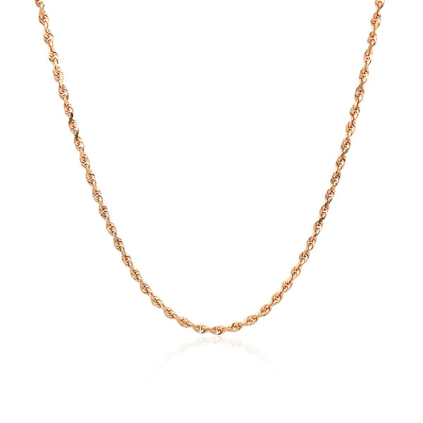 14k Rose Gold Solid Diamond Cut Rope Chain (1.60 mm) - Premium Chains - Just $585.99! Shop now at Pulse Designer Fashion