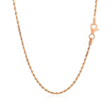 14k Rose Gold Solid Diamond Cut Rope Chain (1.60 mm) - Premium Chains - Just $585.99! Shop now at Pulse Designer Fashion