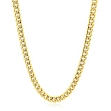 14k Yellow Gold Semi Solid Miami Cuban Chain (4.50 mm) - Premium Chains - Just $1723.99! Shop now at Pulse Designer Fashion