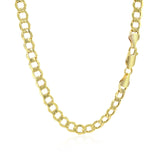 10k Yellow Gold Curb Chain (5.30 mm) - Premium Chains - Just $948.99! Shop now at Pulse Designer Fashion