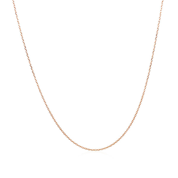 14k Rose Gold Diamond Cut Cable Link Chain (0.68 mm) - Premium Chains - Just $106.99! Shop now at Pulse Designer Fashion