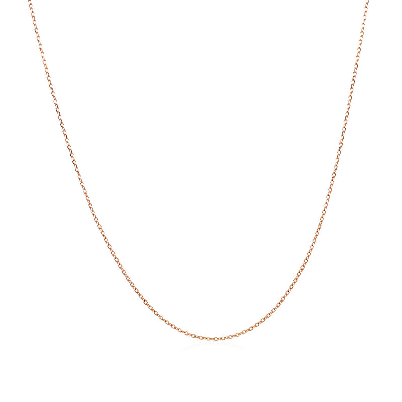 14k Rose Gold Diamond Cut Cable Link Chain (0.68 mm) - Premium Chains - Just $106.99! Shop now at Pulse Designer Fashion