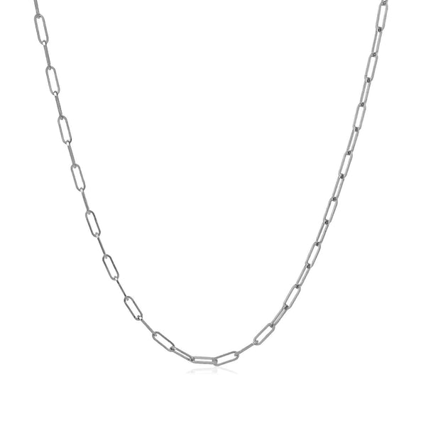 14K White Gold Fine Paperclip Chain (1.50 mm) - Premium Chains - Just $306.99! Shop now at Pulse Designer Fashion