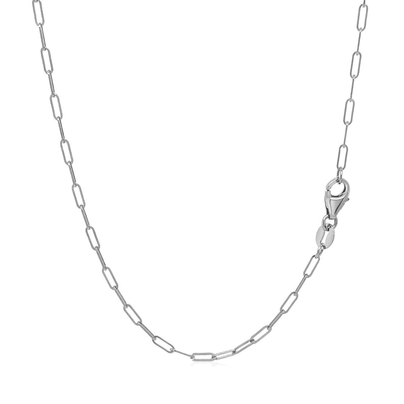 14K White Gold Fine Paperclip Chain (1.50 mm) - Premium Chains - Just $306.99! Shop now at Pulse Designer Fashion