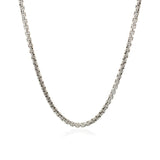 Sterling Silver Rhodium Plated Round Box Chain (2.20 mm) - Premium Chains - Just $145.99! Shop now at Pulse Designer Fashion