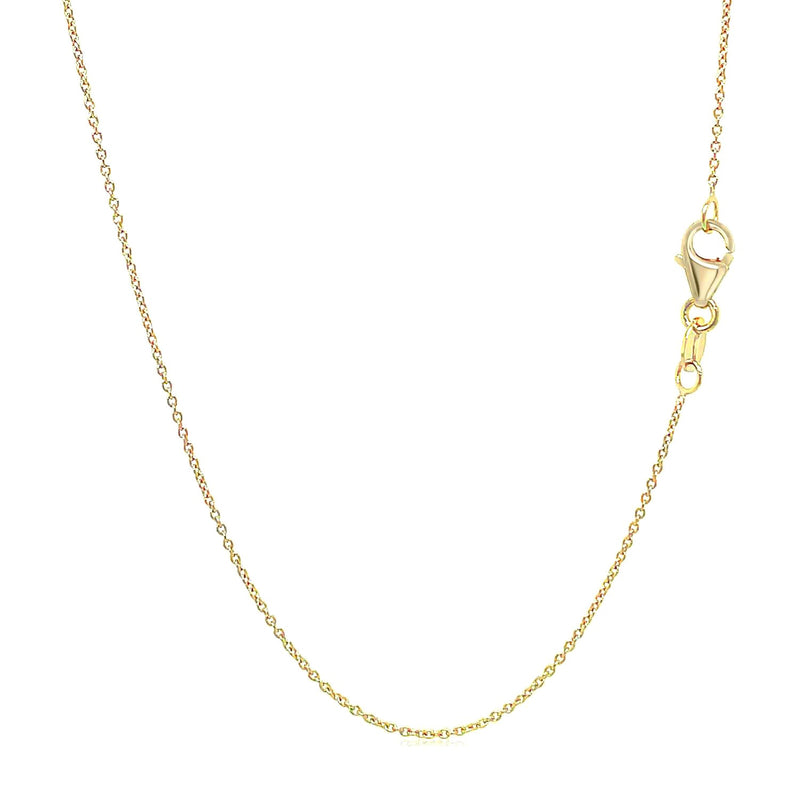 14k Yellow Gold Oval Cable Link Chain (0.85 mm) - Premium Chains - Just $203.99! Shop now at Pulse Designer Fashion