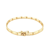 14k Yellow Gold Greek Fret Design Fancy Bracelet (3.30 mm) - Premium Bracelets - Just $860.99! Shop now at Pulse Designer Fashion