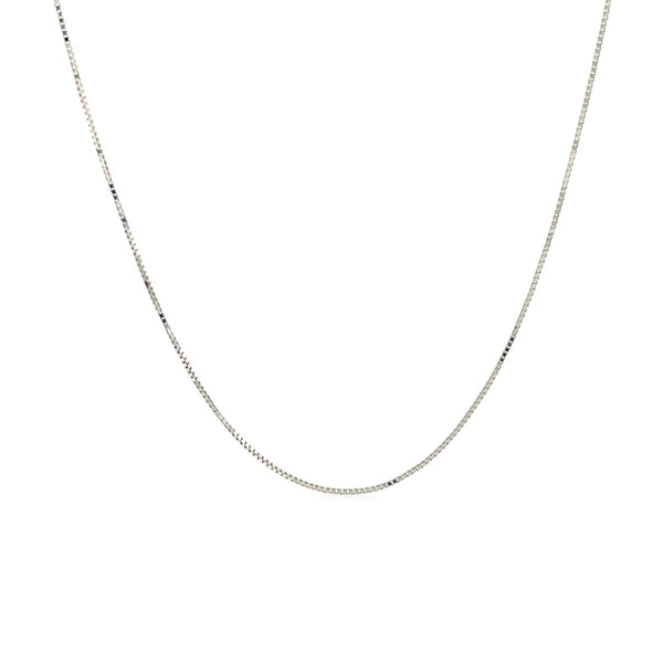 14k White Gold Classic Box Chain (0.45 mm) - Premium Chains - Just $183.99! Shop now at Pulse Designer Fashion