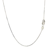 14k White Gold Classic Box Chain (0.45 mm) - Premium Chains - Just $183.99! Shop now at Pulse Designer Fashion