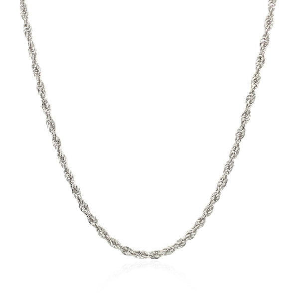 14k White Gold Light Rope Chain (2.00 mm) - Premium Chains - Just $289.99! Shop now at Pulse Designer Fashion