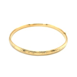 14k Yellow Gold Dome Florentine Design Bangle (5.00 mm) - Premium Bangles - Just $844.99! Shop now at Pulse Designer Fashion